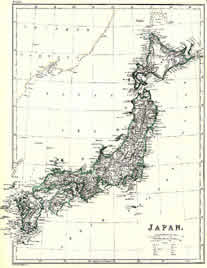 'Japan' drawn and engraved by Edward Weller, published by Blackie & Son, Glasgow, Edinburgh & London, circa 1865.